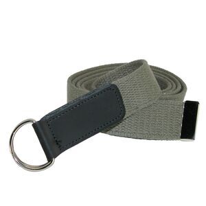 CTM Plus Size Cotton Web Belt with Double D Ring Buckle